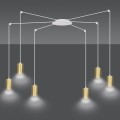 Lampa wisząca TRAKER 6 WHITE/GOLD