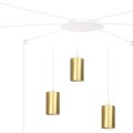 Lampa wisząca TRAKER 6 WHITE/GOLD