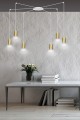 Lampa wisząca TRAKER 6 WHITE/GOLD