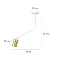 Lampa sufitowa VERNO 1 WHITE/GOLD