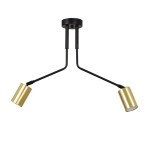 Lampa sufitowa VERNO 2 BLACK/GOLD