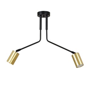 Lampa sufitowa VERNO 2 BLACK/GOLD