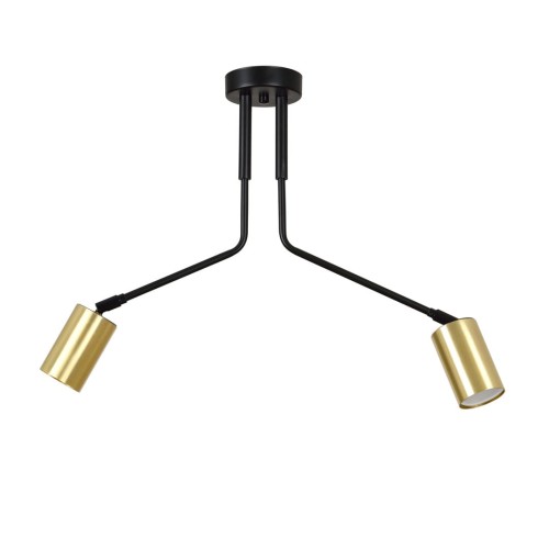 Lampa sufitowa VERNO 2 BLACK/GOLD