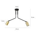 Lampa sufitowa VERNO 2 BLACK/GOLD