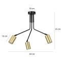 Lampa sufitowa VERNO 3 BLACK/GOLD