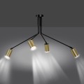 Lampa sufitowa VERNO 4 BLACK/GOLD