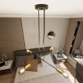Lampa wisząca loftowa VESIO 4 BLACK