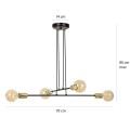 Lampa wisząca loftowa VESIO 4 BLACK
