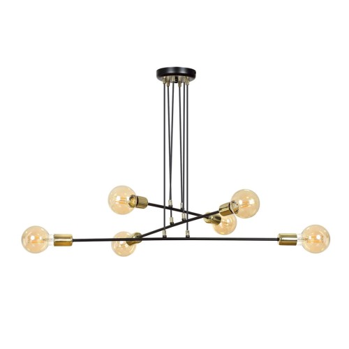 Lampa wisząca loftowa VESIO 6 BLACK