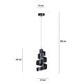 Lampa wisząca dekoracyjna SAGA 1 BLACK