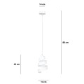 Lampa wisząca dekoracyjna SAGA 1 WHITE