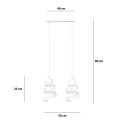 Lampa wisząca dekoracyjna SAGA 2 WHITE