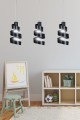 Lampa wisząca dekoracyjna SAGA 3 BLACK