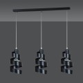 Lampa wisząca dekoracyjna SAGA 3 BLACK
