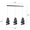 Lampa wisząca dekoracyjna SAGA 3 BLACK