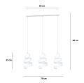 Lampa wisząca dekoracyjna SAGA 3 WHITE