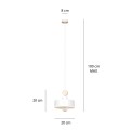 Lampa wisząca TUNISO 1 WHITE