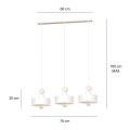 Lampa wisząca TUNISO 3 WHITE