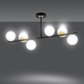 Lampa sufitowa FLOKI 6 BLACK/GOLD