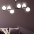 Lampa sufitowa FLOKI 6 BLACK/GOLD