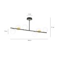 Lampa sufitowa FLOKI 6 BLACK/GOLD