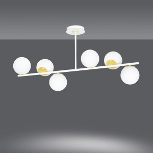 Lampa sufitowa FLOKI 6 WHITE/GOLD