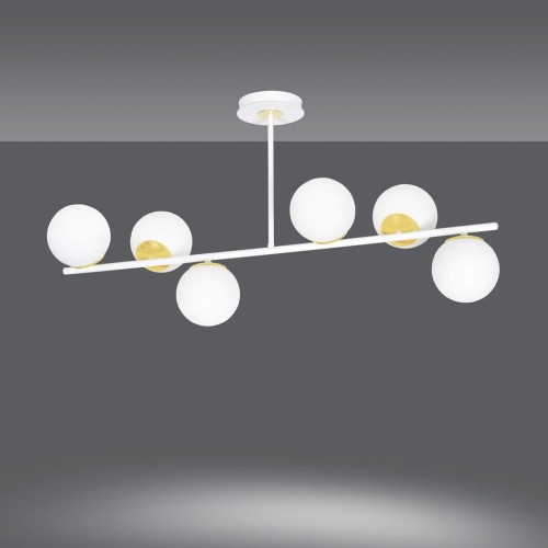 Lampa sufitowa FLOKI 6 WHITE/GOLD