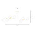 Lampa sufitowa FLOKI 6 WHITE/GOLD