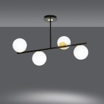 Lampa sufitowa FLOKI 4 BLACK/GOLD
