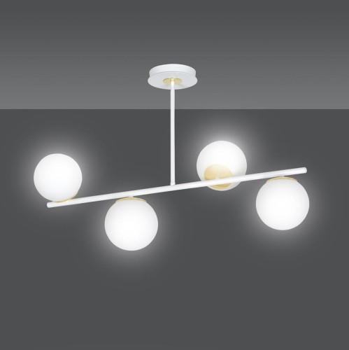 Lampa sufitowa FLOKI 4 WHITE/GOLD
