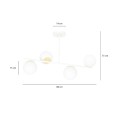 Lampa sufitowa FLOKI 4 WHITE/GOLD