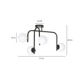 Lampa sufitowa KALF 4B BLACK