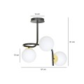 Lampa sufitowa RAGNAR 3 BLACK GOLD
