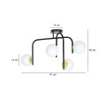 Lampa sufitowa RAGNAR 4B BLACK GOLD