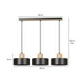 Lampa wisząca TORIN 3 BLACK