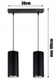 Lampa wisząca 2-punktowa TUBA BLACK #430