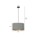 Lampa wisząca z abażurem HILDE 1 BLACK/GRAY
