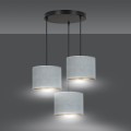 Lampa wisząca abażury HILDE 3 BLACK/GRAY PREMIUM