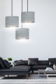 Lampa wisząca abażury HILDE 3 BLACK/GRAY PREMIUM