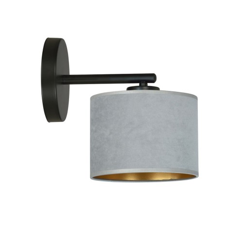 Kinkiet z abażurem HILDE K1 BLACK/GRAY