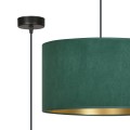 Lampa wisząca z abażurem HILDE 1 BLACK/GREEN