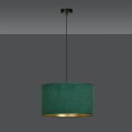 Lampa wisząca z abażurem HILDE 1 BLACK/GREEN