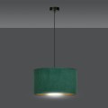 Lampa wisząca z abażurem HILDE 1 BLACK/GREEN