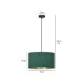 Lampa wisząca z abażurem HILDE 1 BLACK/GREEN