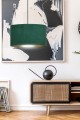 Lampa wisząca z abażurem HILDE 1 BLACK/GREEN