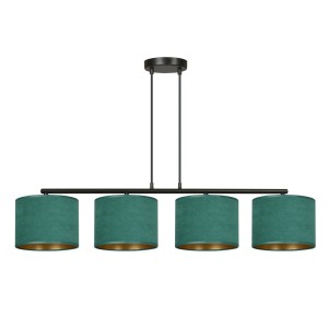 Lampa wisząca z abażurami HILDE 4 BLACK/GREEN
