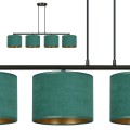 Lampa wisząca z abażurami HILDE 4 BLACK/GREEN