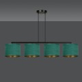 Lampa wisząca z abażurami HILDE 4 BLACK/GREEN