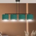 Lampa wisząca z abażurami HILDE 4 BLACK/GREEN