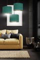 Lampa wisząca abażury HILDE 3 BLACK/GREEN PREMIUM
